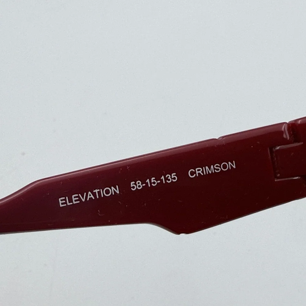 Denali Elevation Sunglasses 58-15-135 Crimson Red Blue Mirror Sport Wrap Case